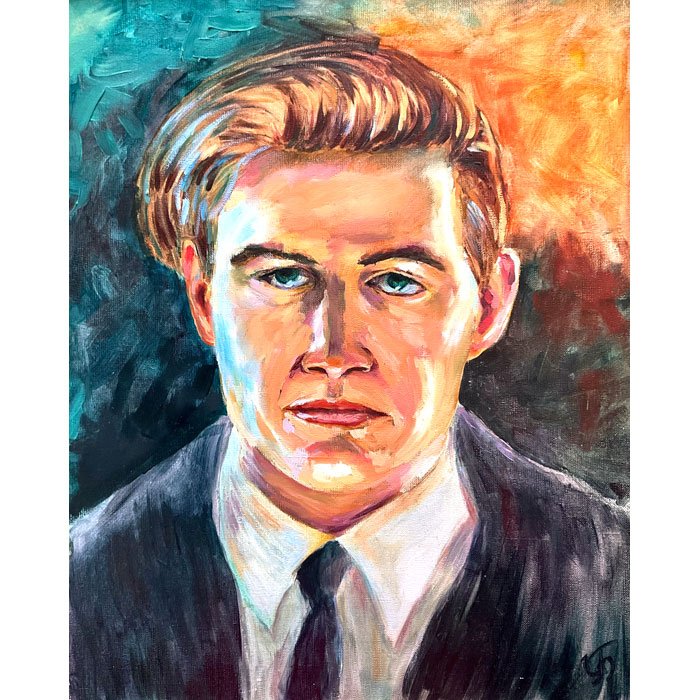 Мужской портрет — картина маслом 40×50 см